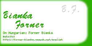 bianka forner business card